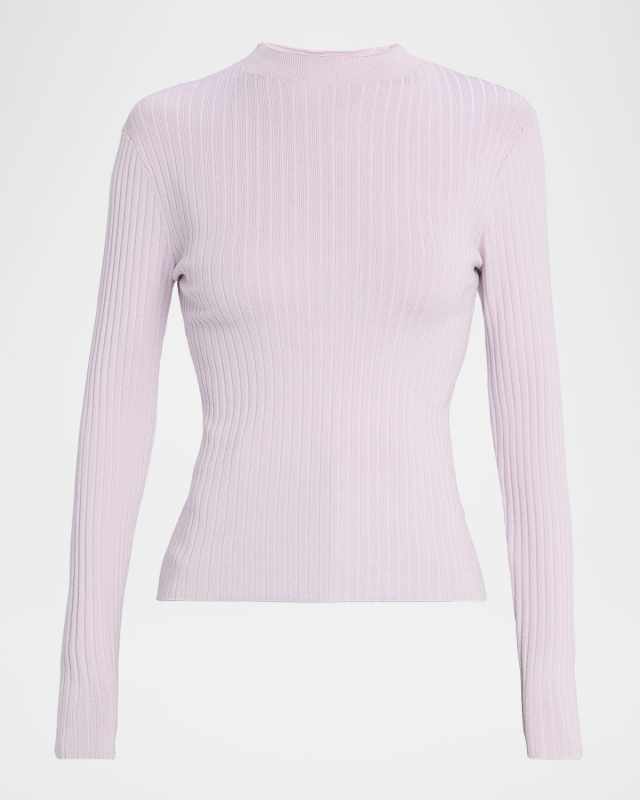 Ollie Ribbed Mock-Neck Top